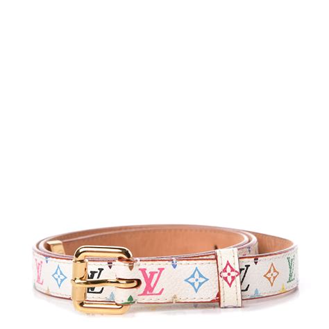 louis vuitton white multicolor belt|genuine Louis Vuitton belt.